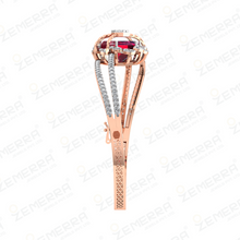 Radiant 14K Rose Gold Diamond Fancy Gemstone Bracelets Sarafa Bazar India