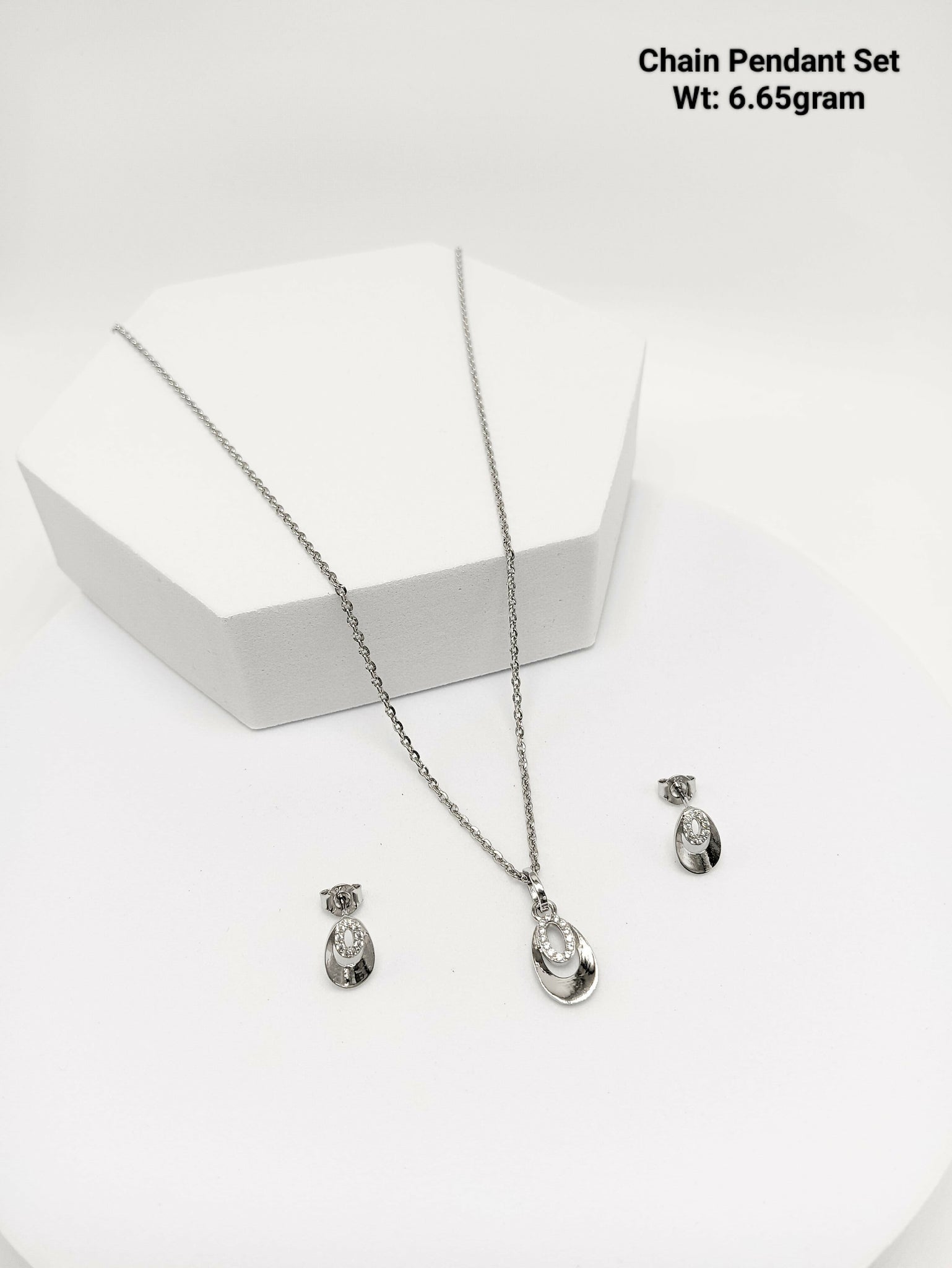 925 Silver Chain Pendant Set Sarafa Bazar India