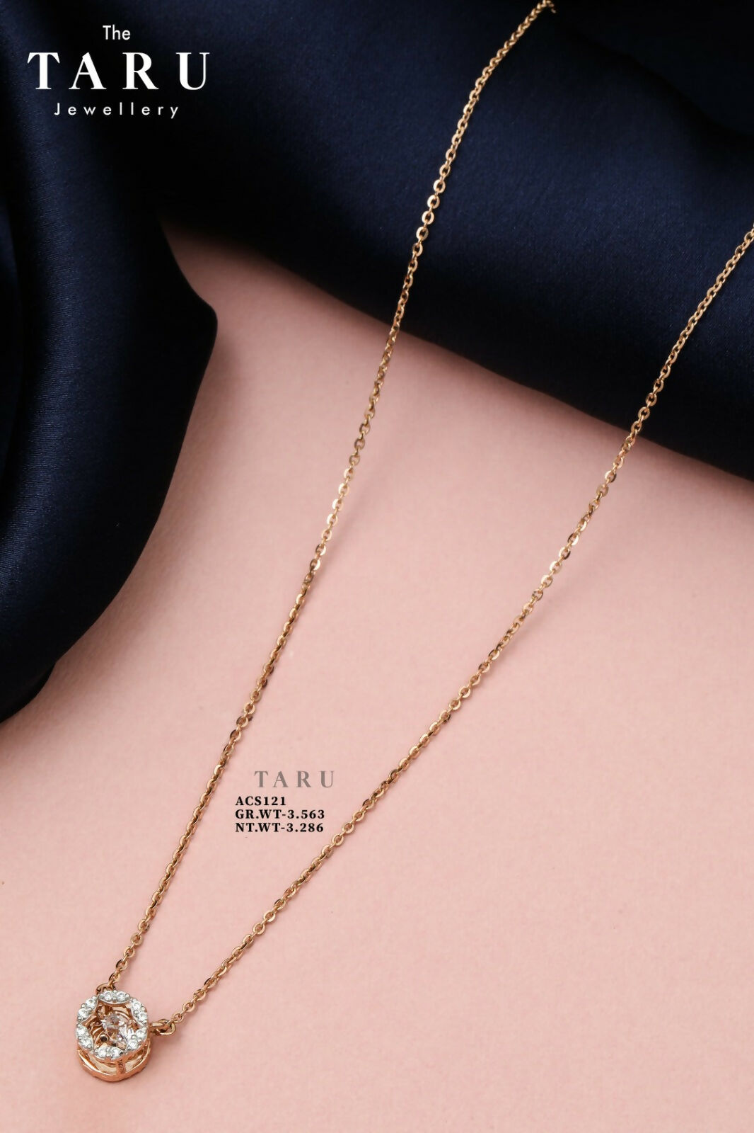 Rose Gold Chain Set Sarafa Bazar India