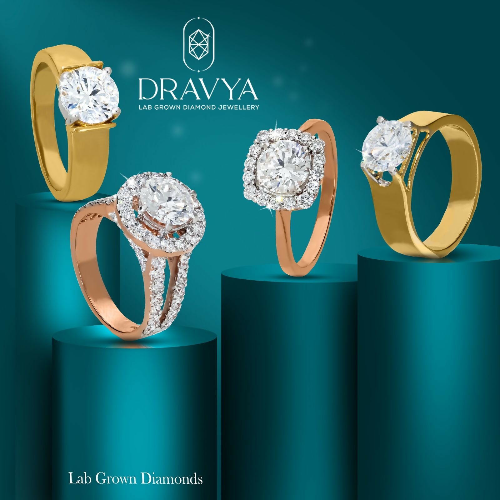 Lab Grown Diamond Ladies Rings Sarafa Bazar India