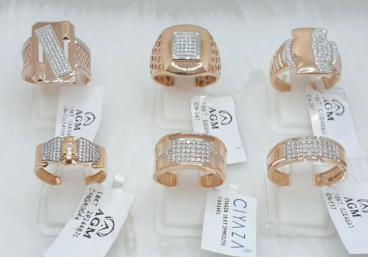 Rose Gold Gents Rings Sarafa Bazar India