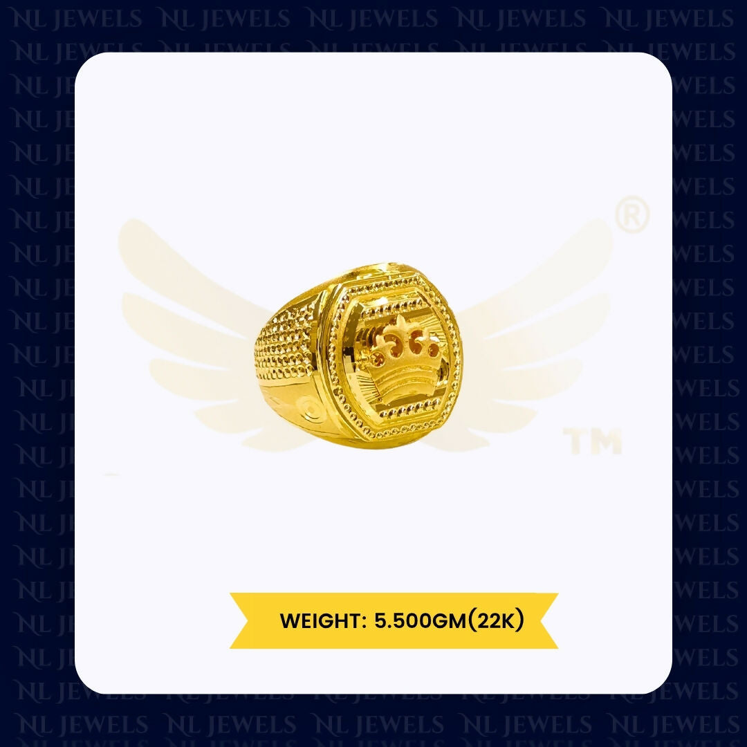 22kt Handmade Gents Ring Sarafa Bazar India