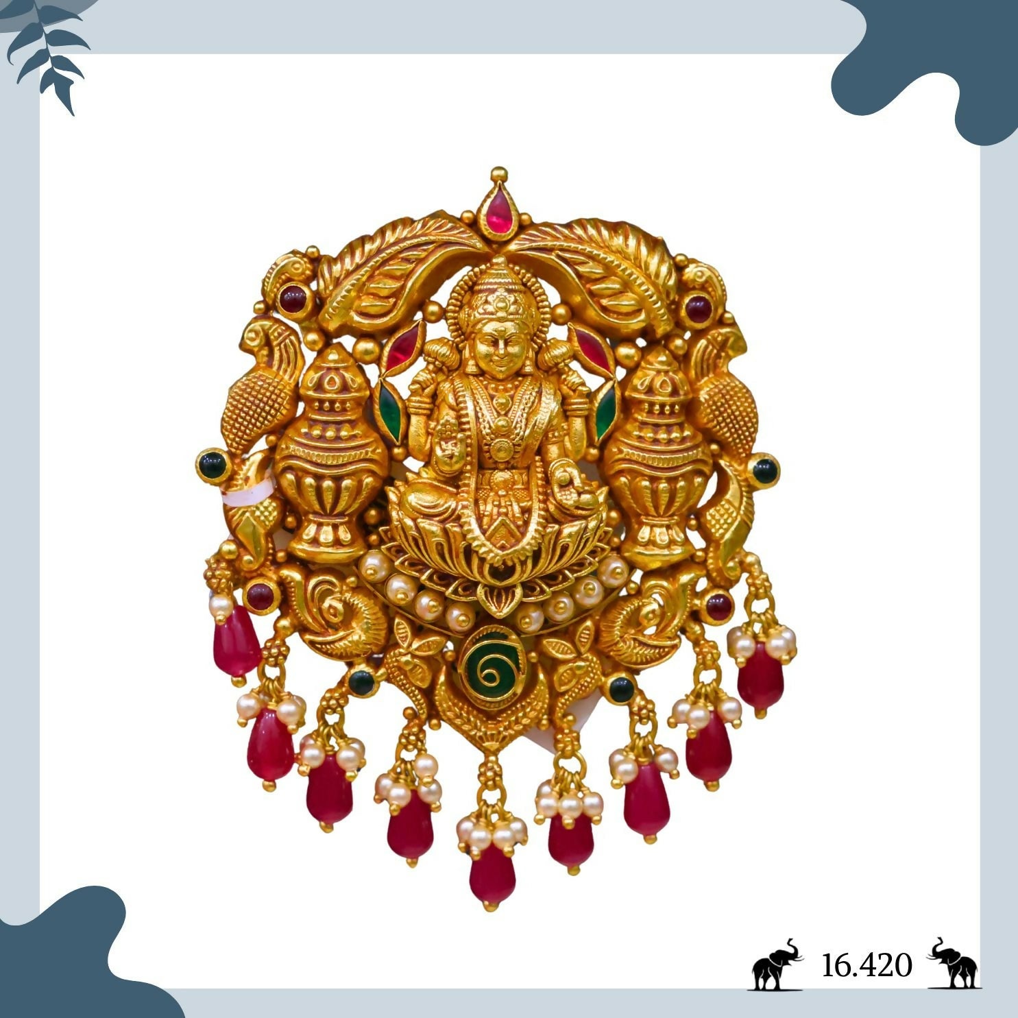 Antique Temple Pendant Sarafa Bazar India