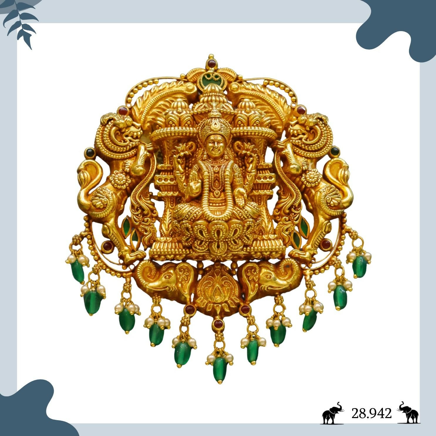 Antique Temple Pendant Sarafa Bazar India