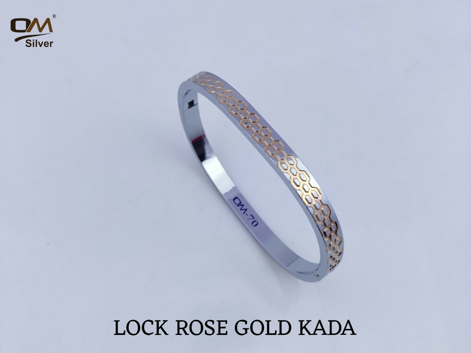 Lock Rose Gold Kada Sarafa Bazar India