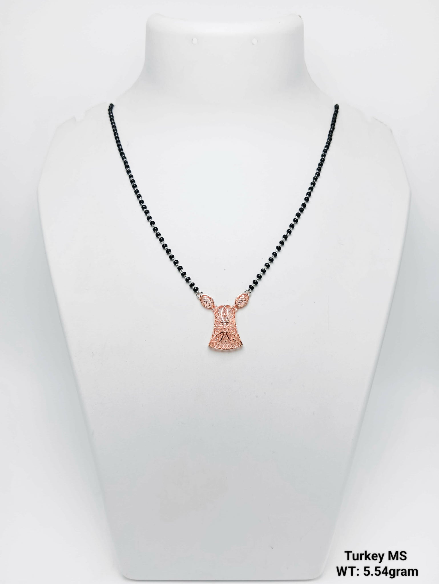 925 Silver Rose Gold Turkey Mangalsutra Sarafa Bazar India