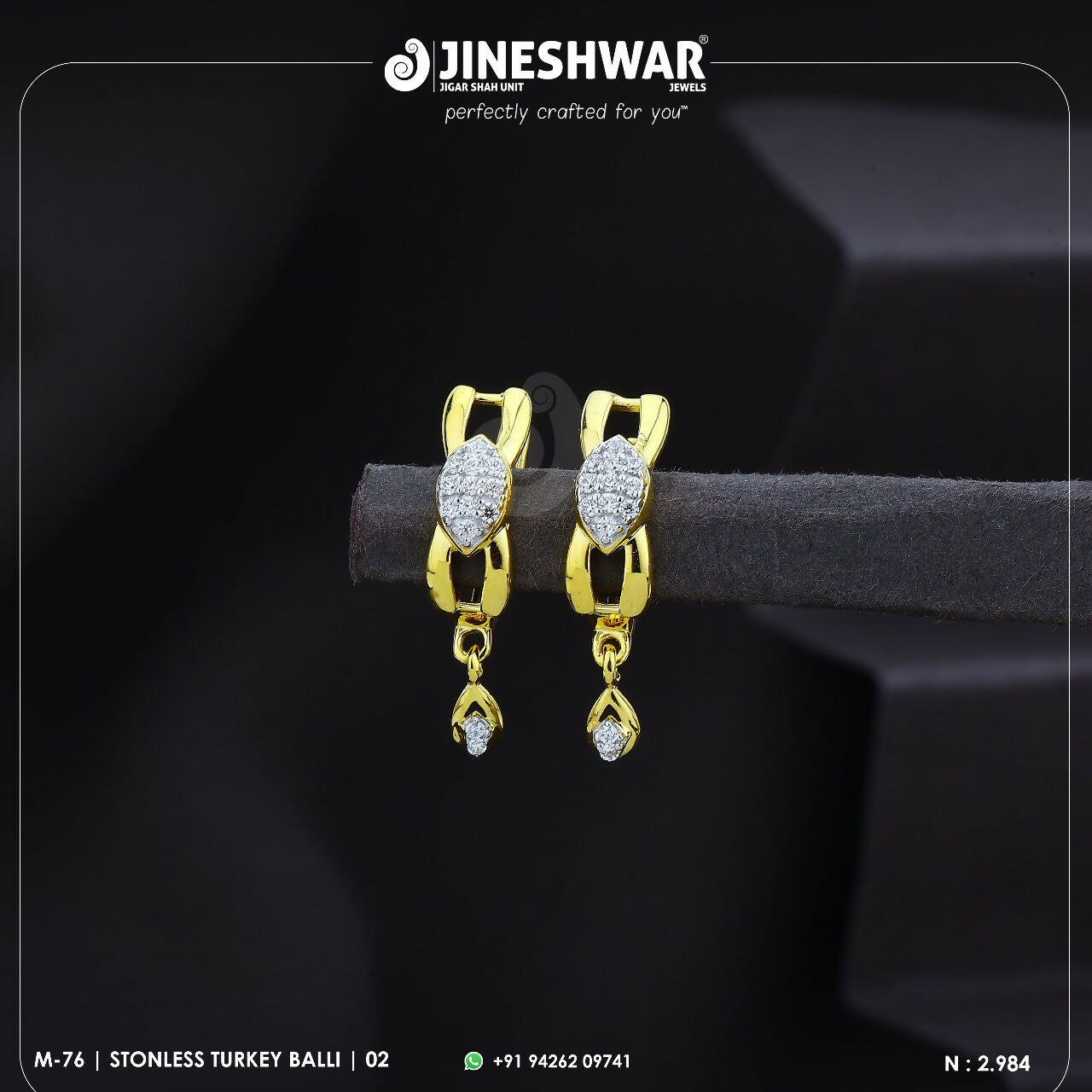 18kt Stonless Turkey Bali Sarafa Bazar India