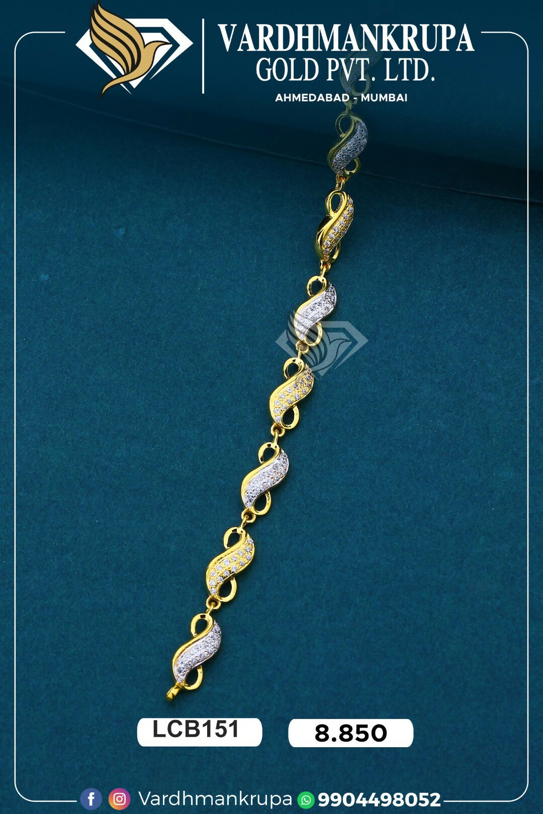 CZ Ladies Bracelet Sarafa Bazar India