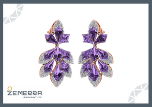 Signature 14K Rose Gold Diamond Drop Earrings