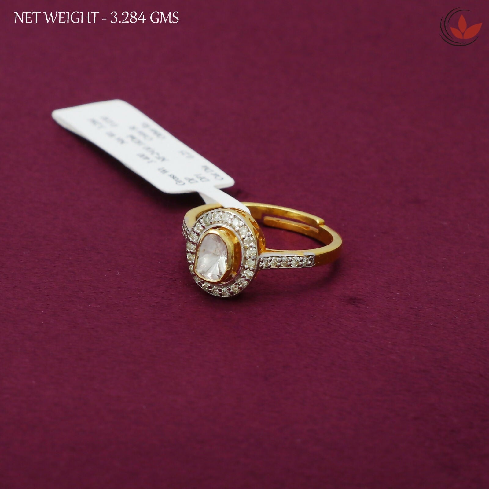 Diamond Polki Ladies Ring Sarafa Bazar India