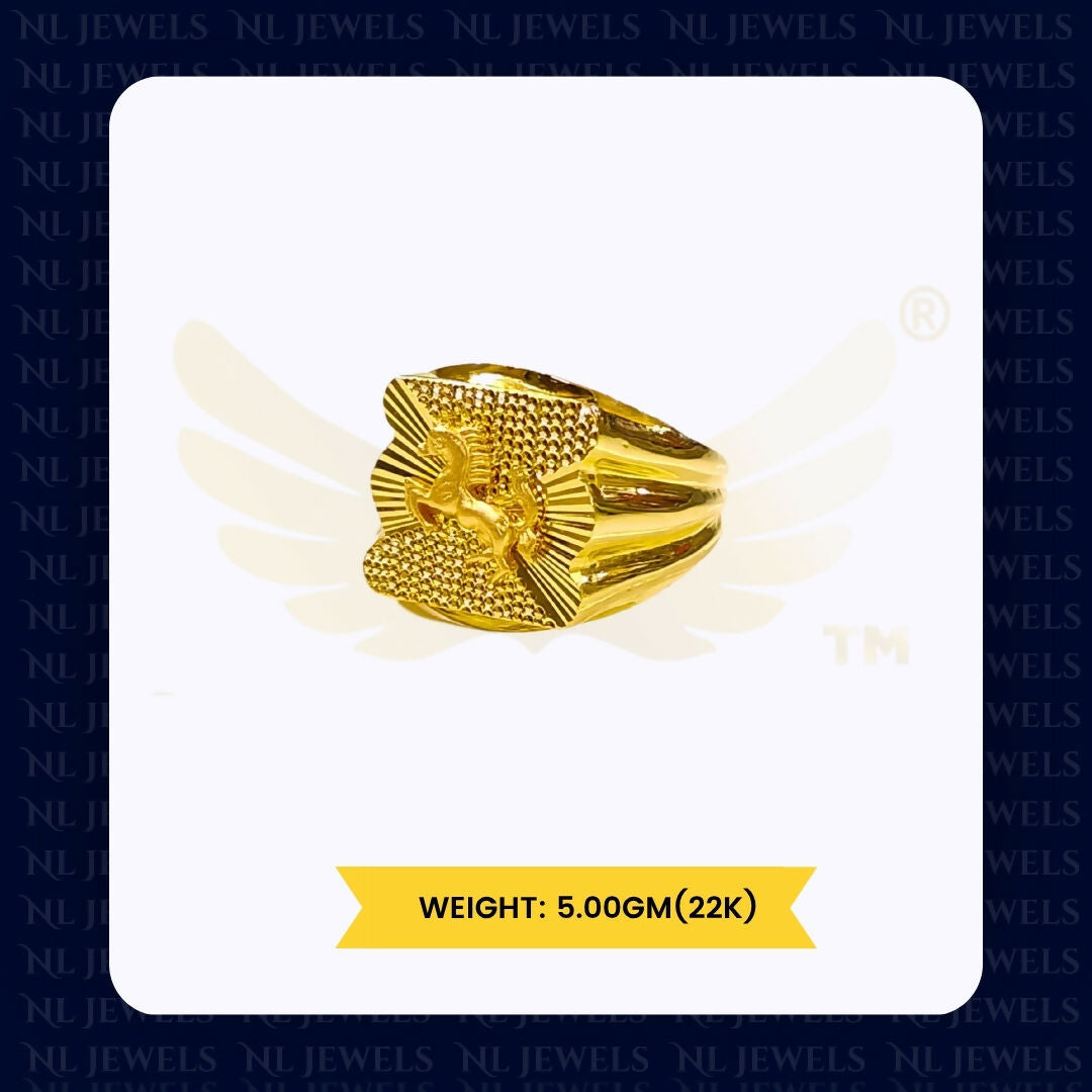 22kt Handmade Gents Ring Sarafa Bazar India