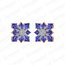 Luxury 14K Rose Gold Diamond Floral Pendant Set For Women Sarafa Bazar India