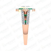 Elegant 14KT Rose Gold Diamond Engagement Ring Sarafa Bazar India