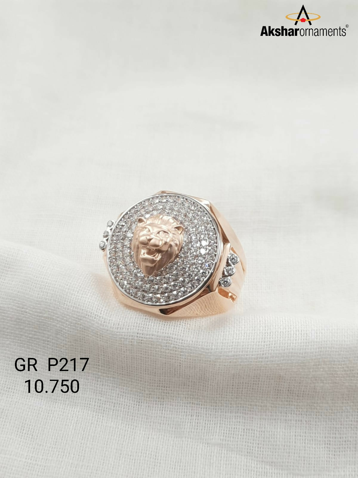 Rose Gold gents ring Sarafa Bazar India