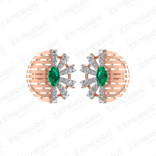 14K Rose Gold Diamond Circle Pendant Set Design Sarafa Bazar India