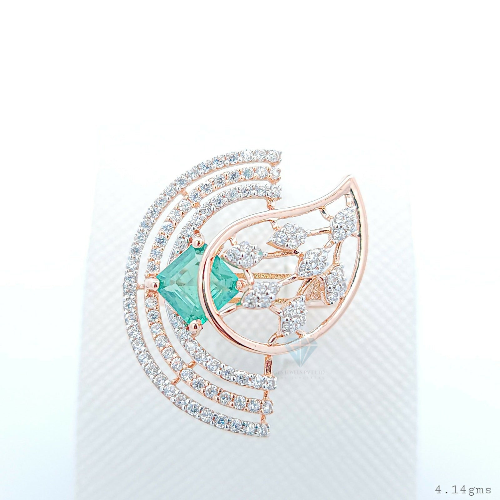 Rose Gold Ladies Ring Sarafa Bazar India