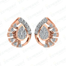 14K Gold Diamond Stud Earrings for Everyday Wear Sarafa Bazar India