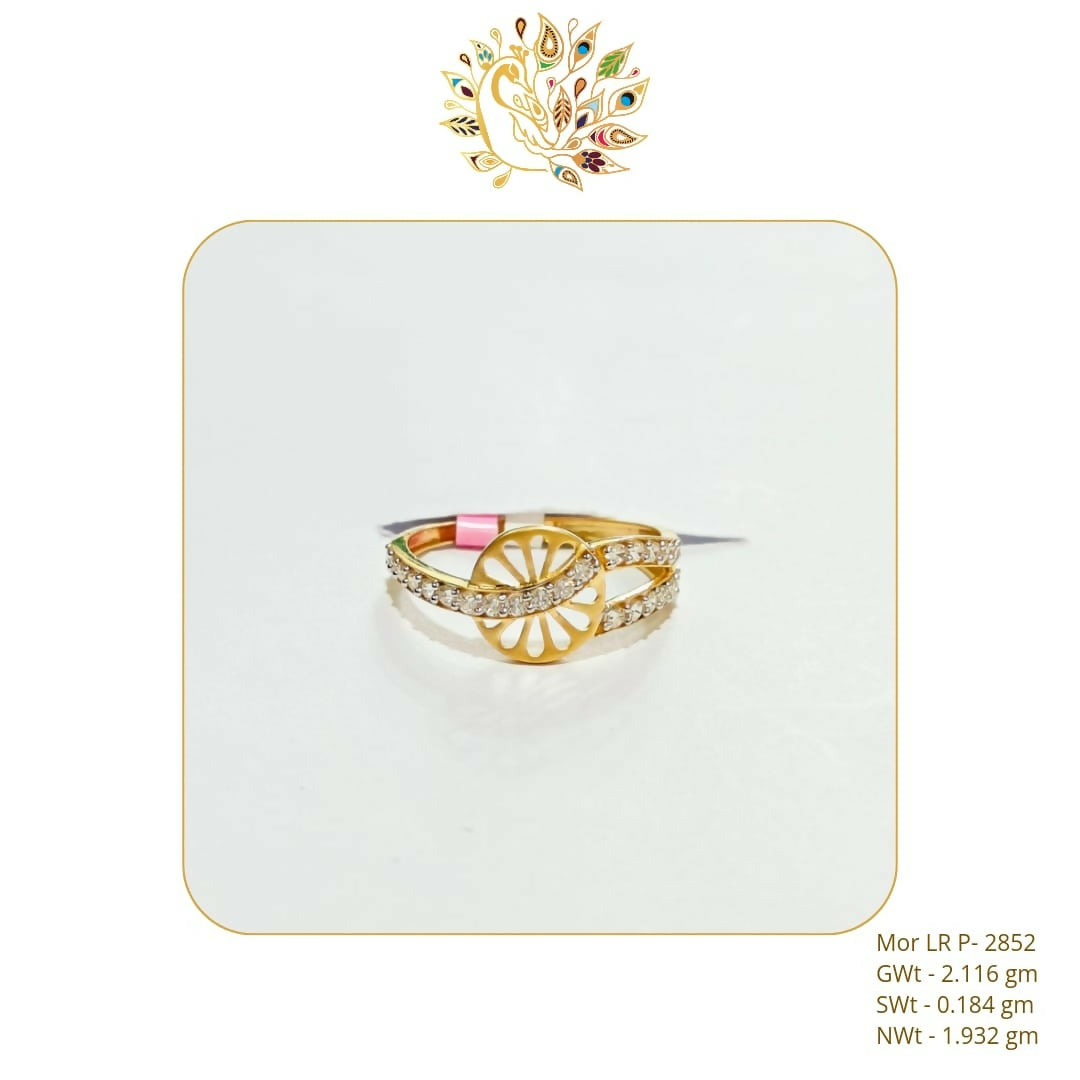 22kt Mor CZ Stoneless Ladies Ring Sarafa Bazar India