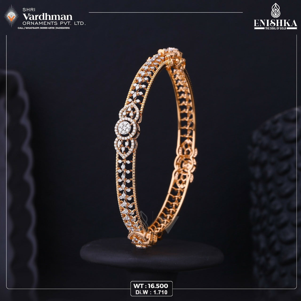 Rose Gold Ladies Bracelet Sarafa Bazar India