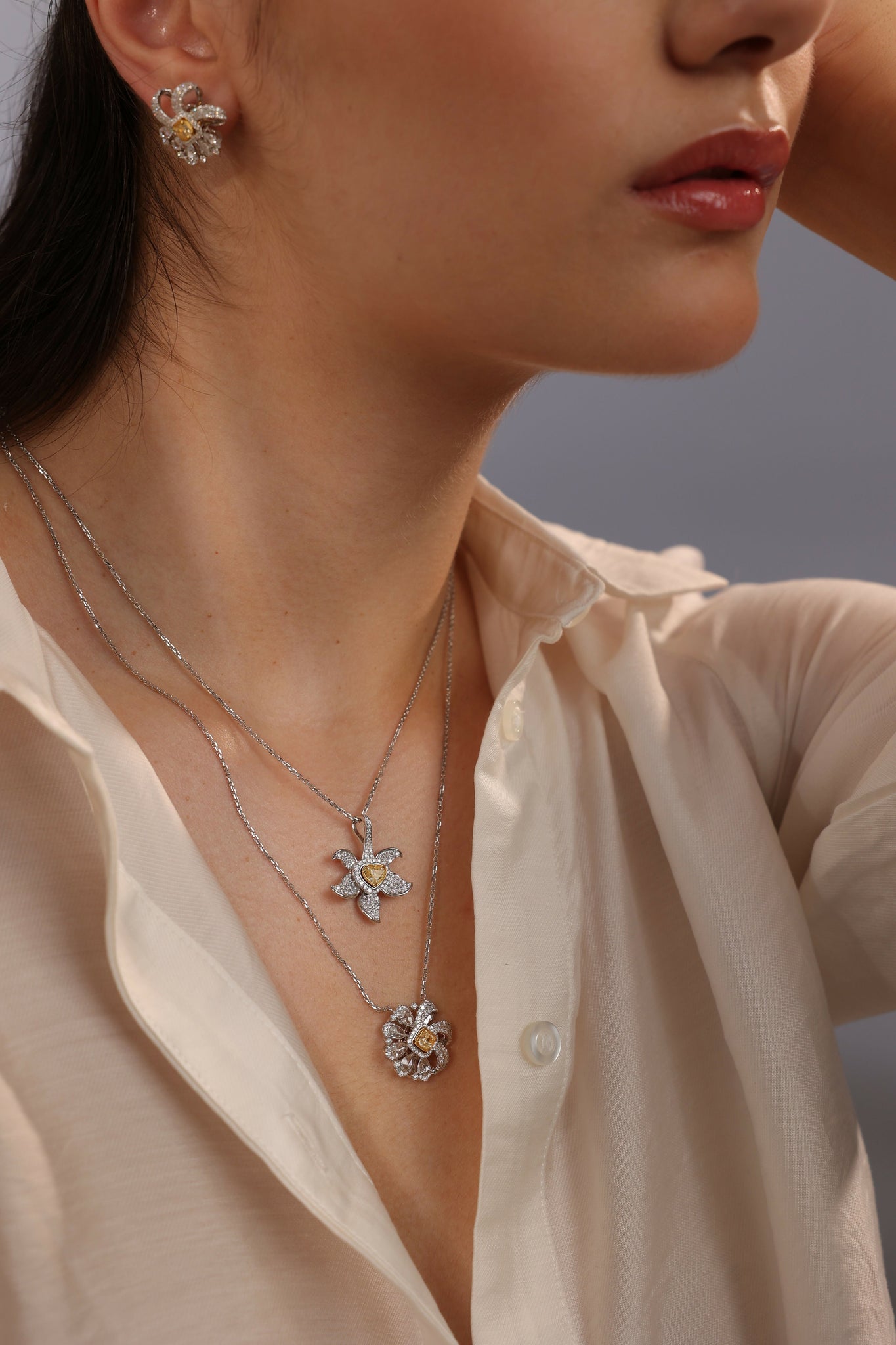 Diamond Chain Set Sarafa Bazar India