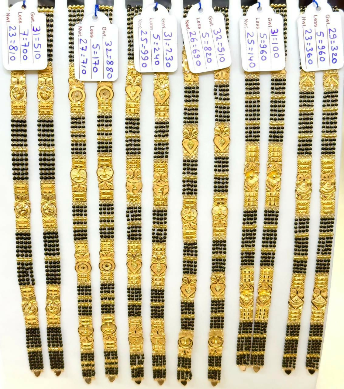Gold Mangalsutra Chains Sarafa Bazar India