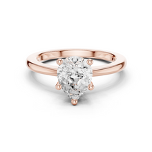 Pear Cut lab Grown Diamond Women's Ring 9KT Gold Sarafa Bazar India
