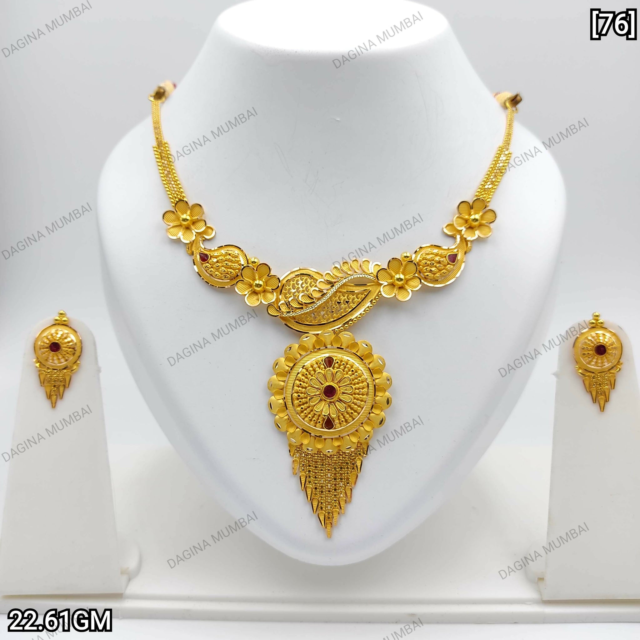 18kt Gold Necklace Sarafa Bazar India