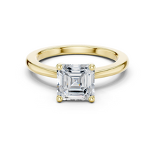 Asscher Cut Lab Grown Diamond Women's Ring 9Kt White Gold Sarafa Bazar India