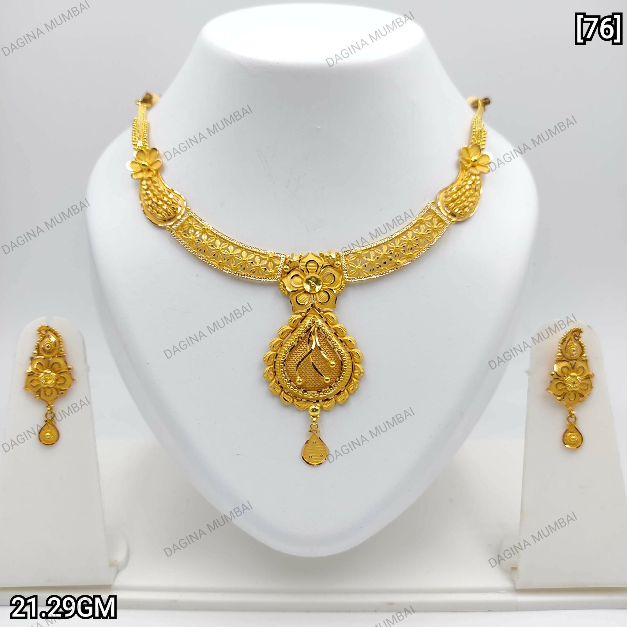 18kt Gold Necklace Sarafa Bazar India