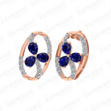 Fashionable 14K Rose Gold Diamond Floral Pendant Set Sarafa Bazar India