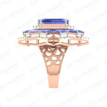 14K Rose Gold Diamond Elegant Rings Sarafa Bazar India