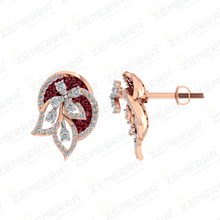 Lavish 14K Gold Diamond Ruby Stone Pendant Set For Bridal Sarafa Bazar India