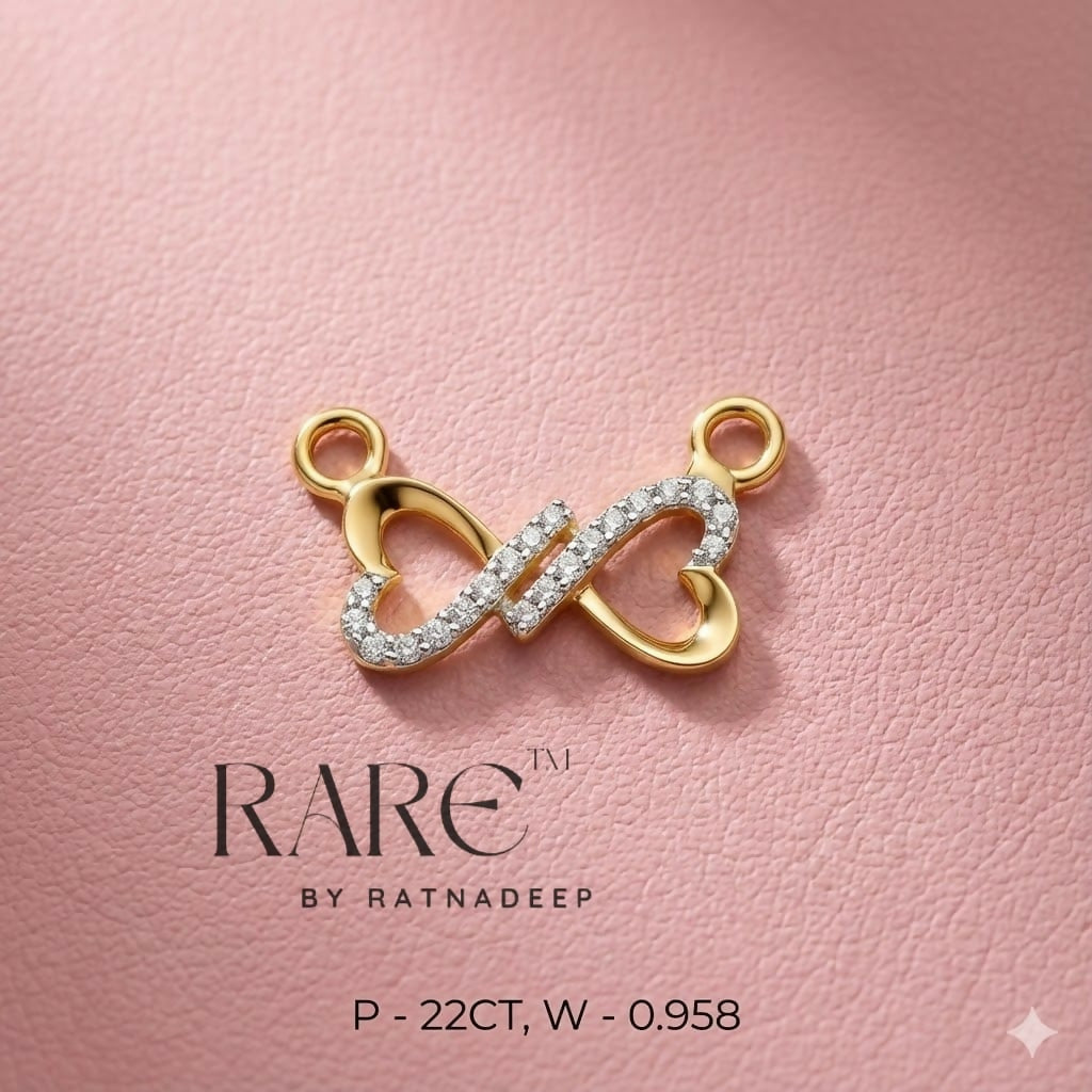 22kt CZ Mangalsutra Pendant Sarafa Bazar India