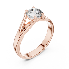 Round Cut Lab Grown Diamond Women's Ring 9Kt Rose Gold LR-8 Sarafa Bazar India