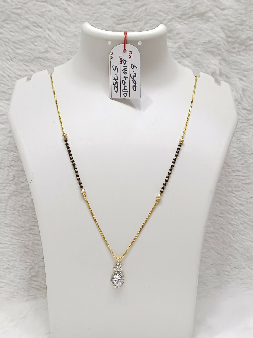 22kt CZ Fancy Mangalsutra Sarafa Bazar India