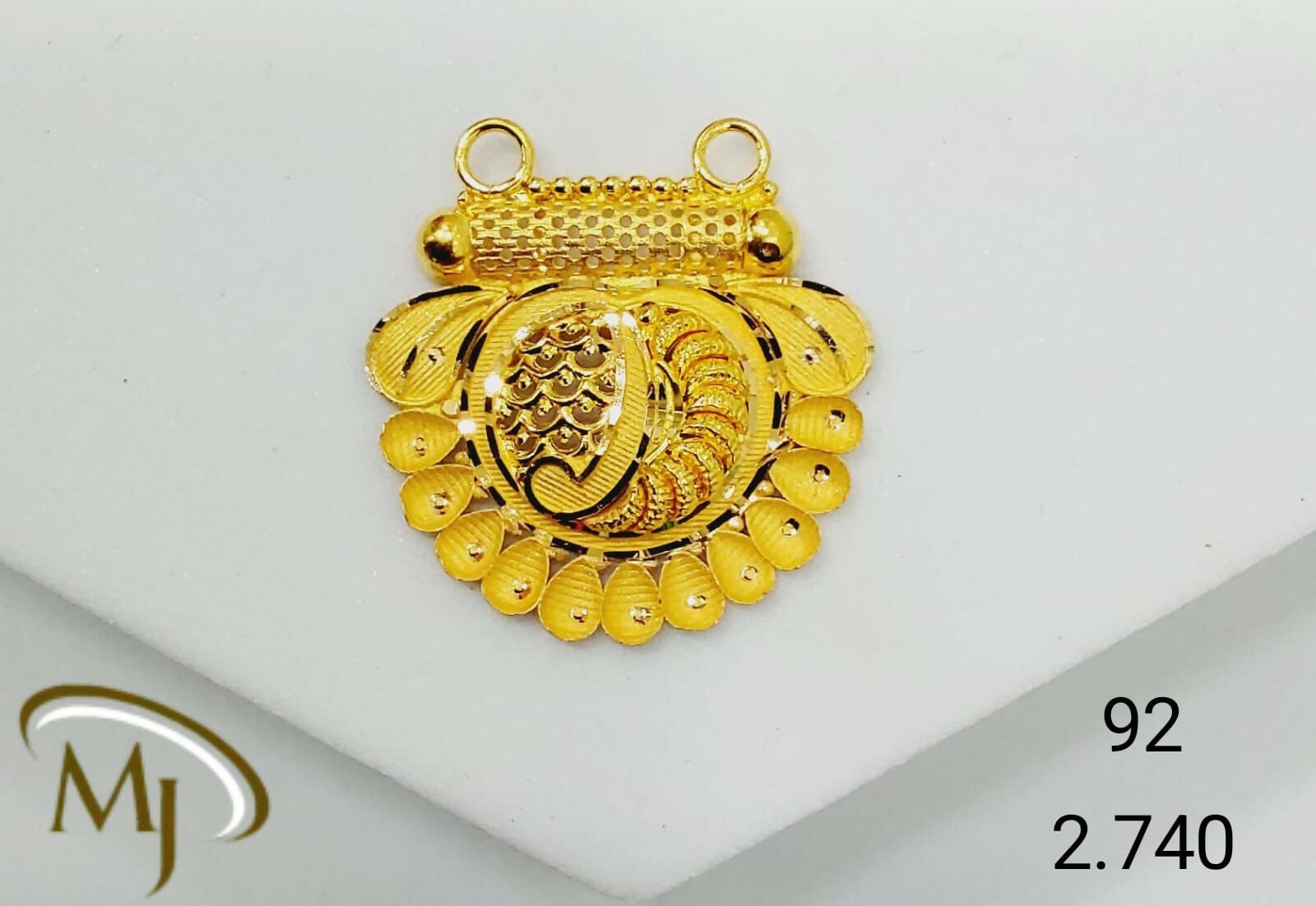 22kt Gold Mangalsutra Pendant Sarafa Bazar India