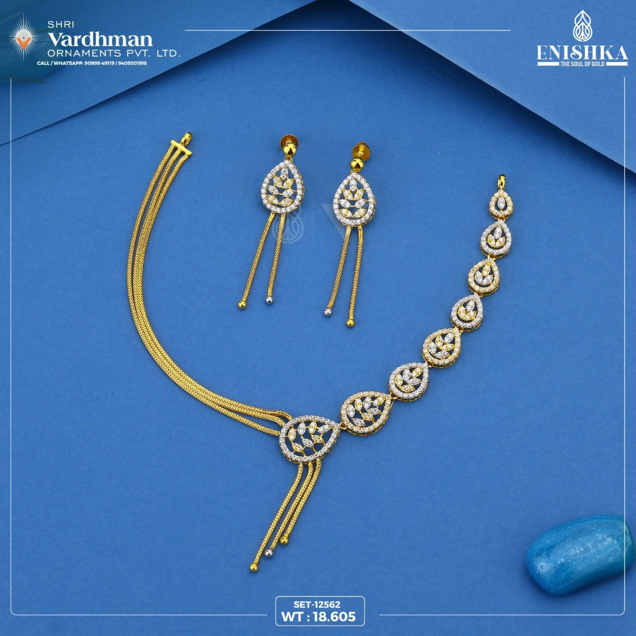 CZ Necklace Sarafa Bazar India