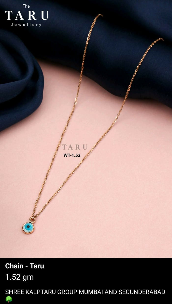 Rose Gold Evil Eye Chain Set Sarafa Bazar India