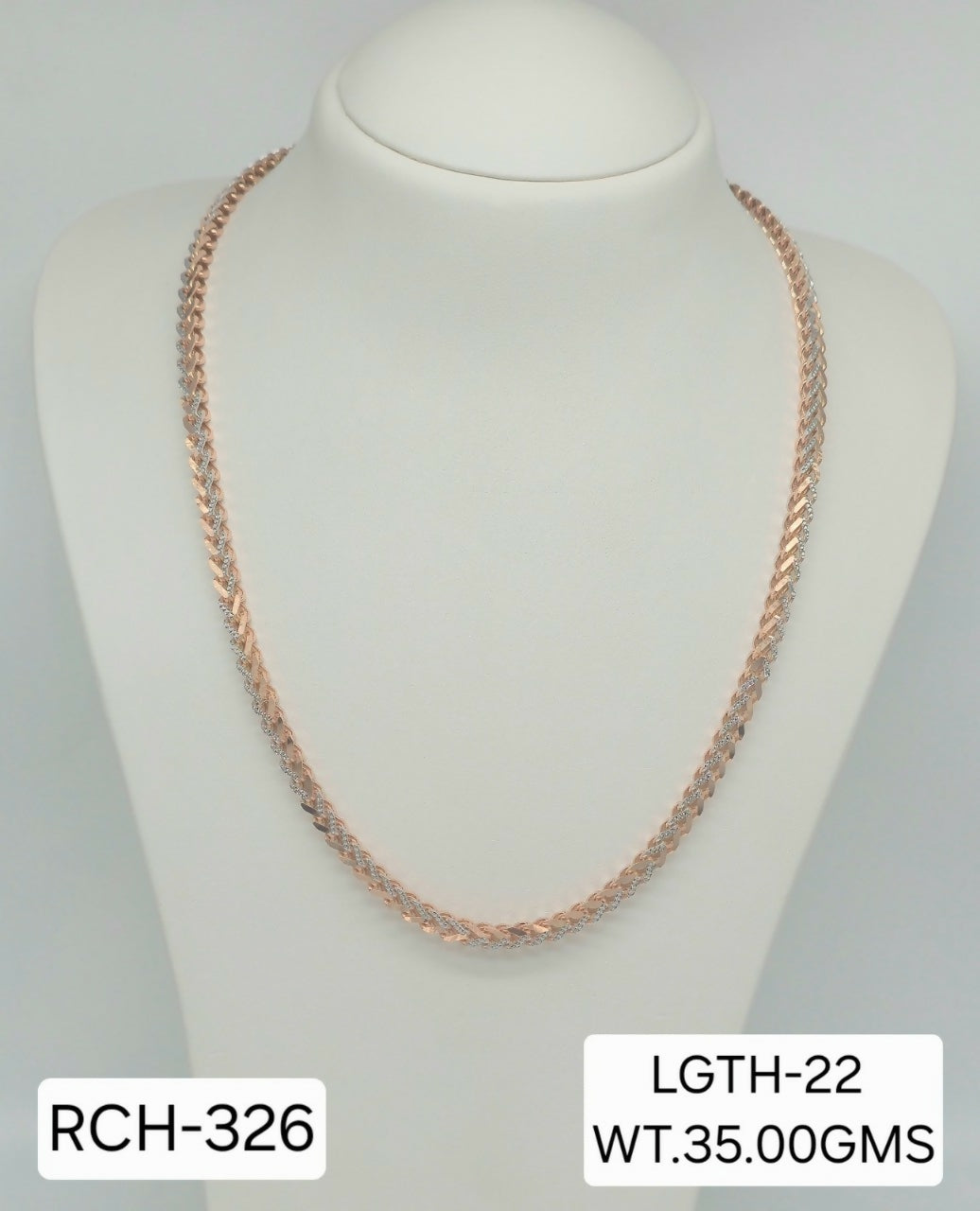 Rose Gold Italian Gents Chain Sarafa Bazar India