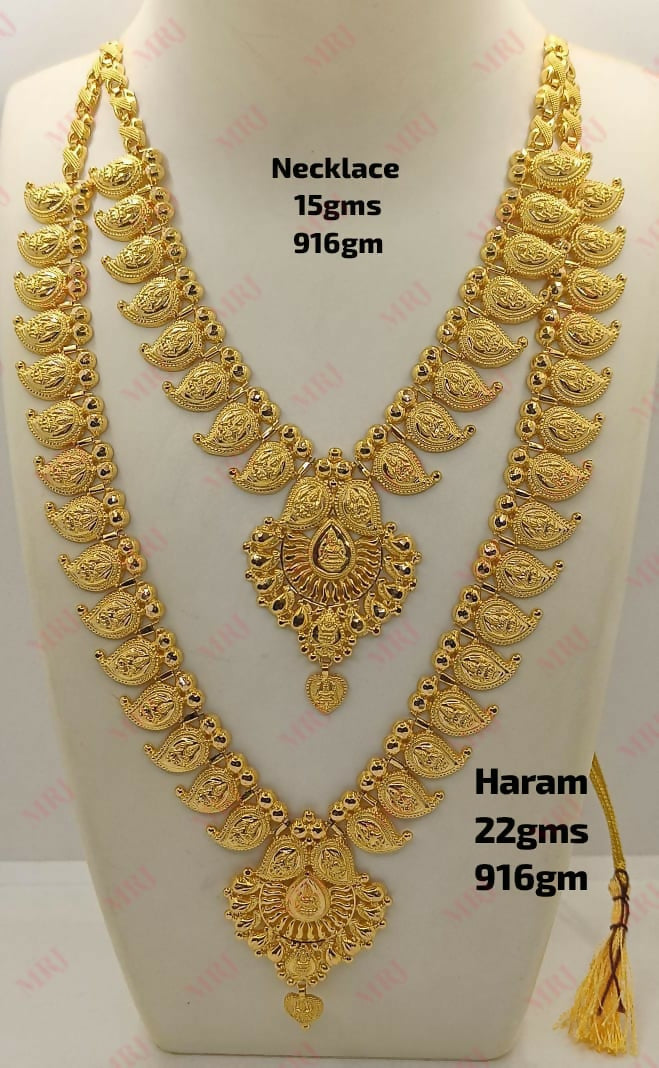 22kt Gold Necklace & Haram Sarafa Bazar India