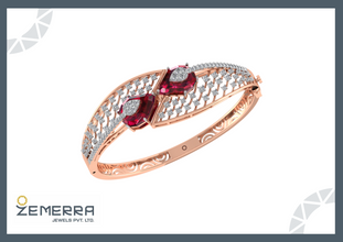 14K Gold Bracelets with Real Diamonds Sarafa Bazar India