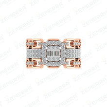 14K Gold Diamond Stylish Ring - New Design Sarafa Bazar India