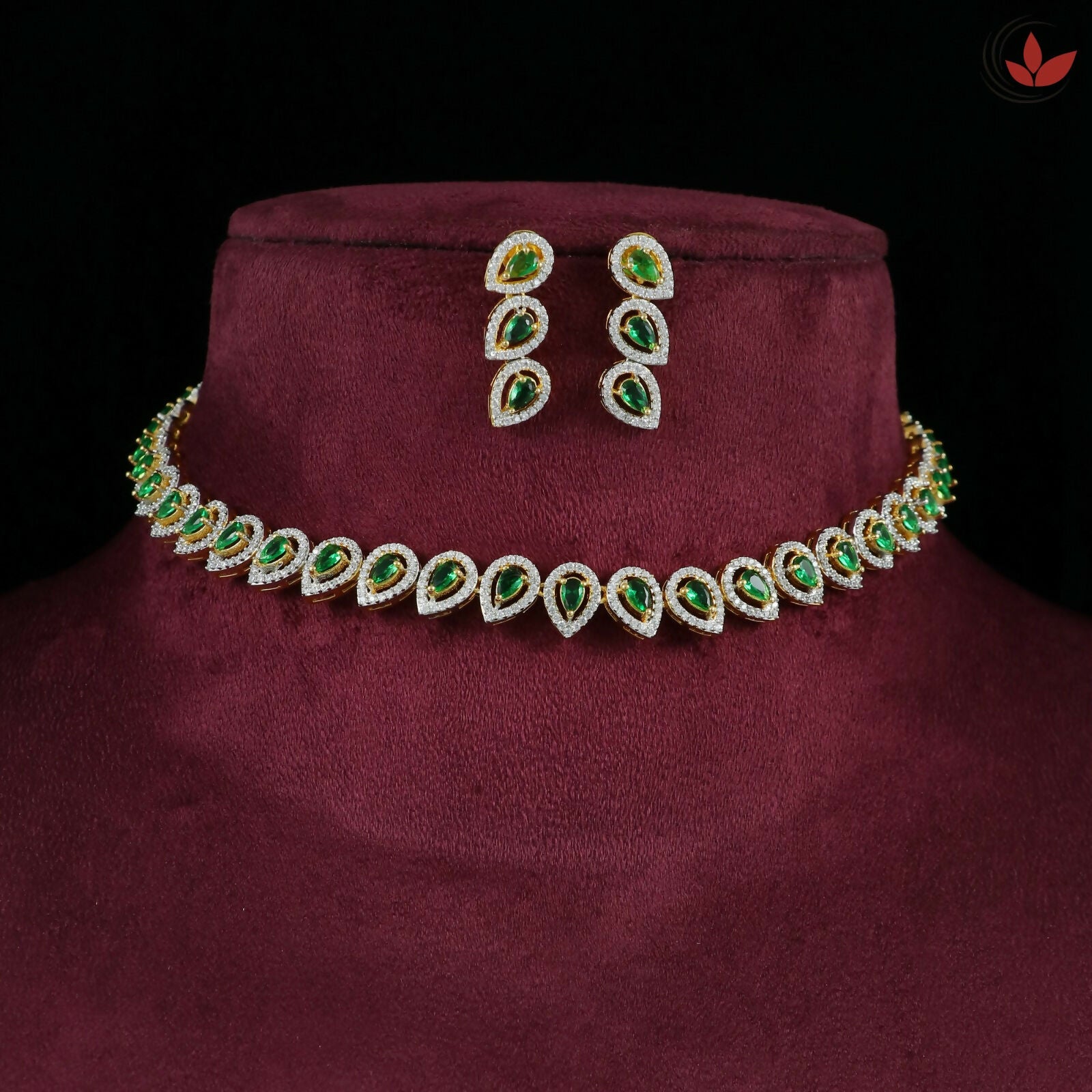 14kt Diamond Polki Necklace Sarafa Bazar India