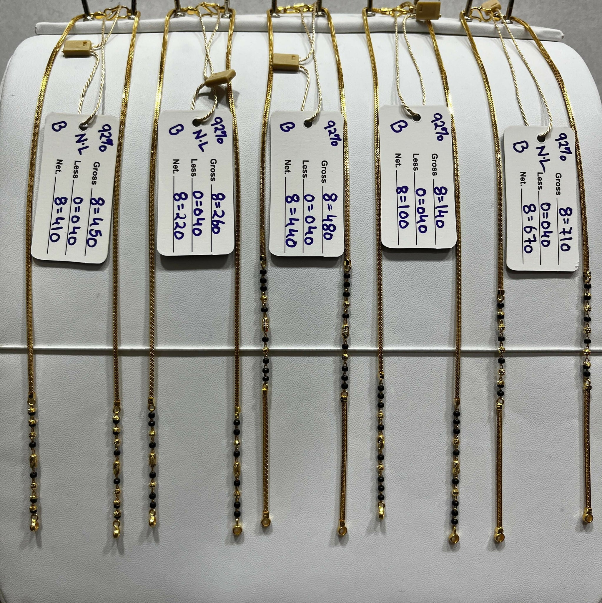 Gold Mangalsutra Chains Sarafa Bazar India