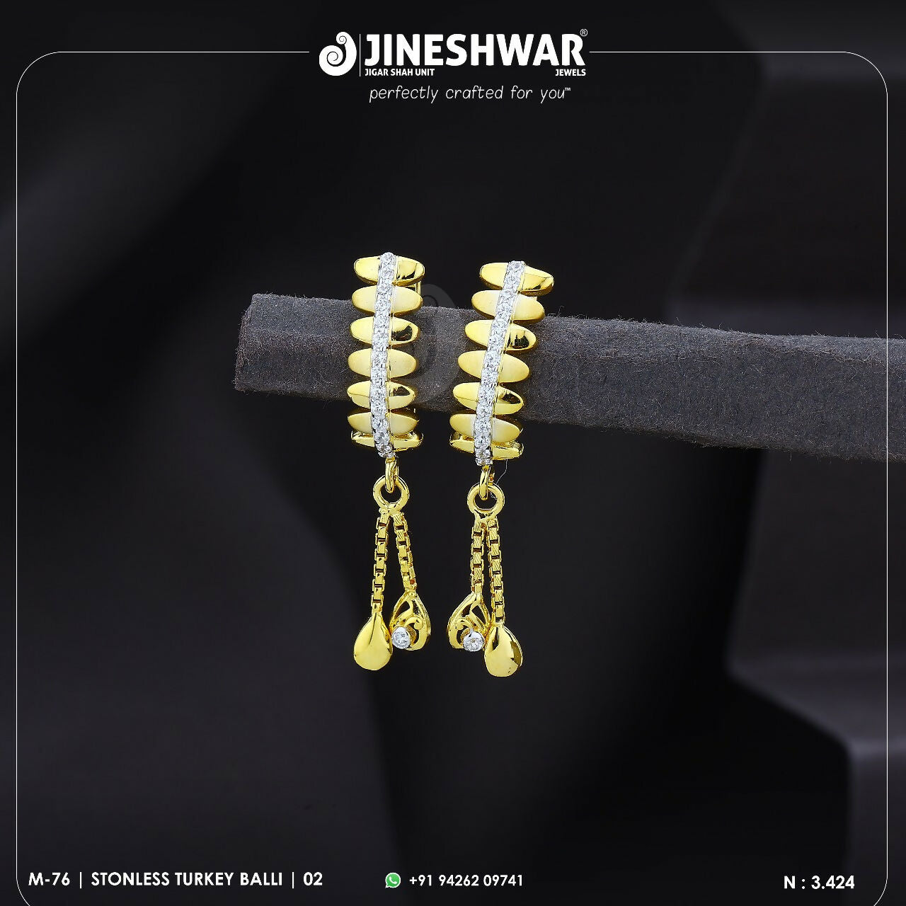 18kt Stonless Turkey Bali Sarafa Bazar India