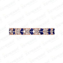 14K Rose Gold Diamond Studded Bangles With Saphhire Stone Sarafa Bazar India