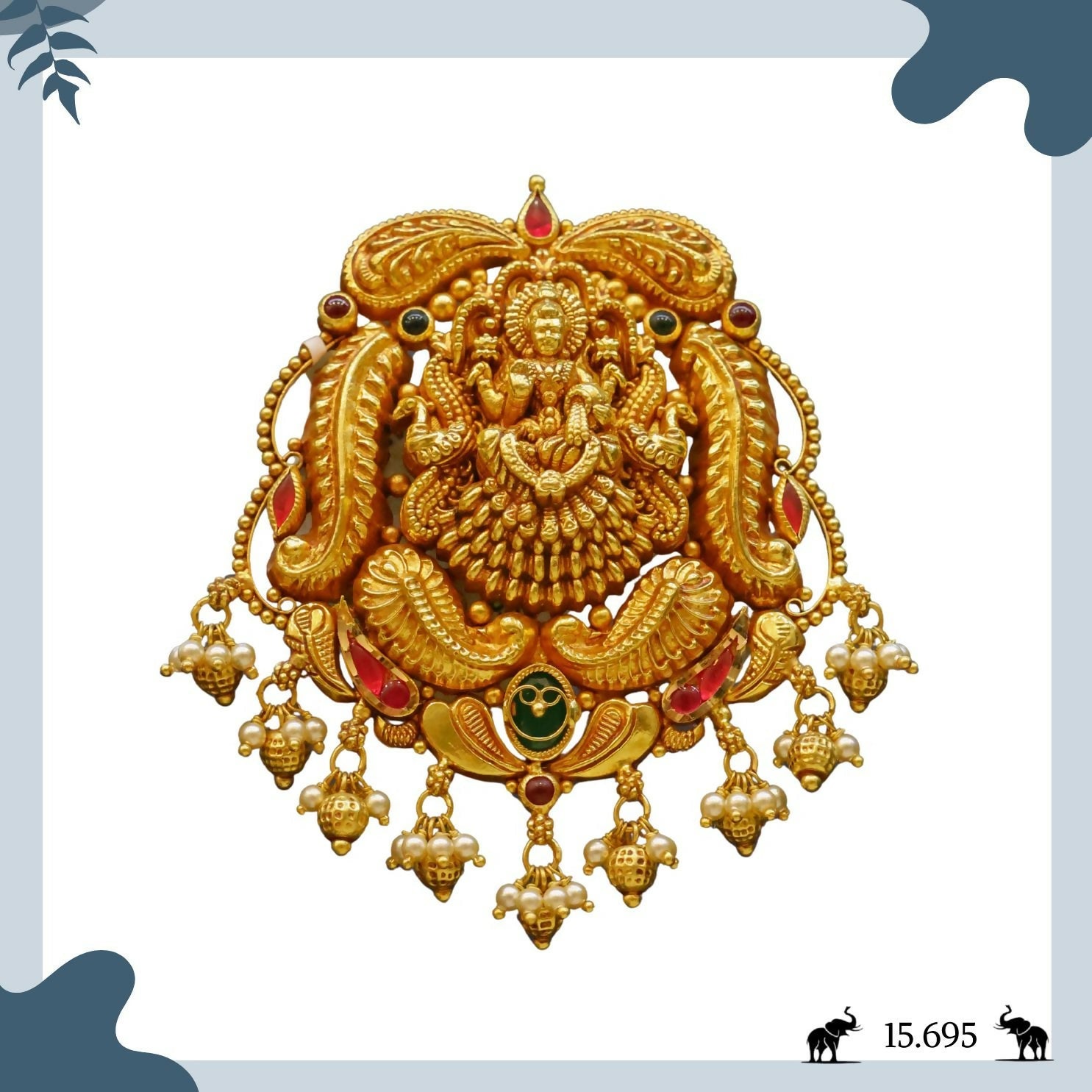 Antique Temple Pendant Sarafa Bazar India