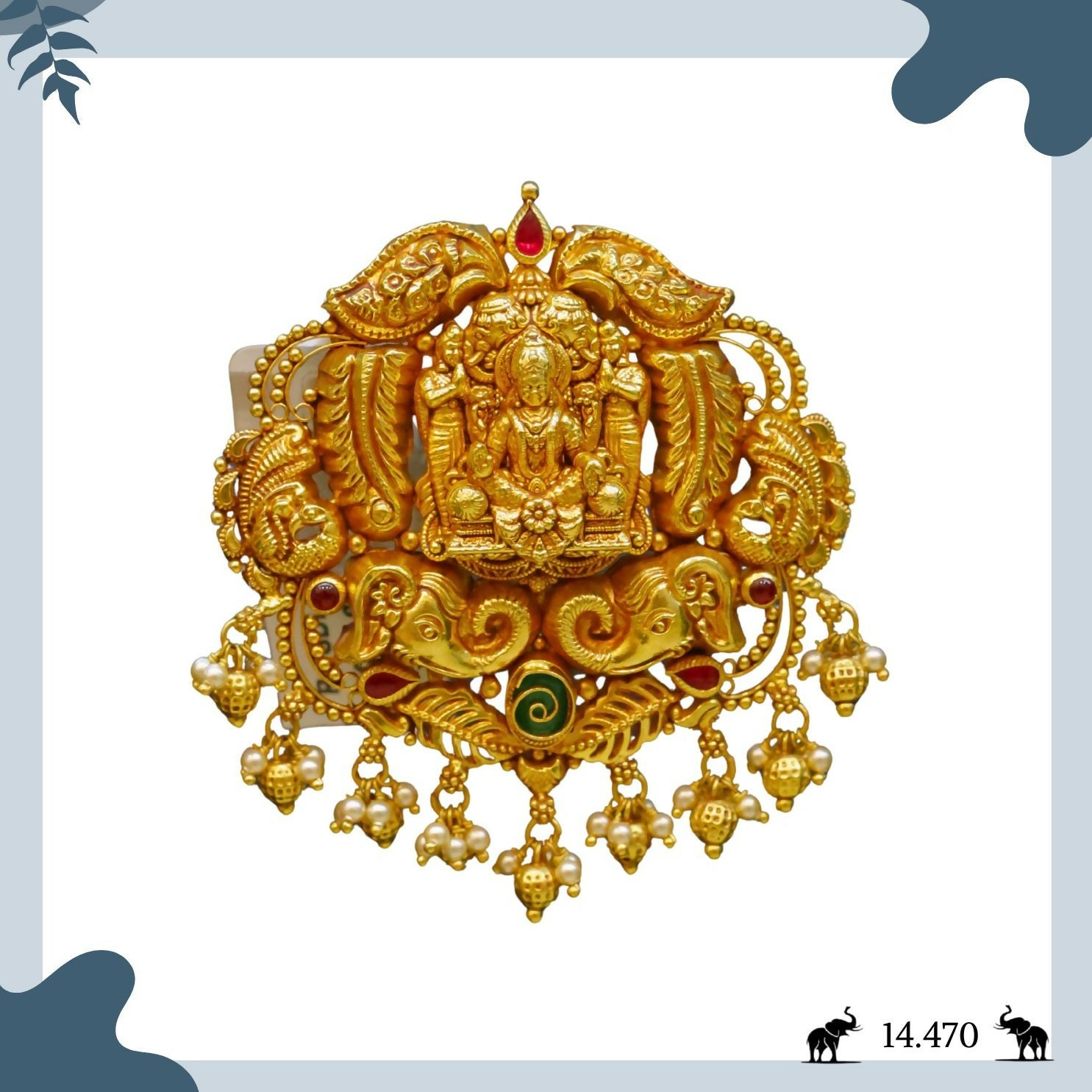 Antique Temple Pendant Sarafa Bazar India