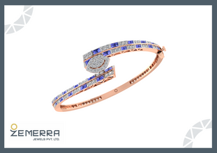 Classic 14K Rose Gold & Nutural Diamond Bracelets Fine Jewelry Sarafa Bazar India