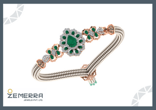 14K Green Stone Bracelets in Real Gold